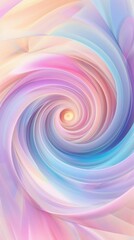 Soft Swirl of Pastel Colors in Abstract Design