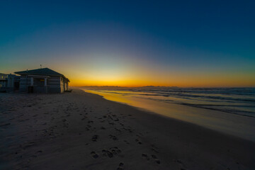 Colorful beach houses at Muizenberg beach, Cape Town, South Africa