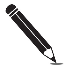 Minimalist Pencil silhouette vector 