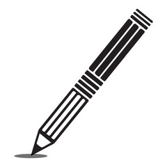 Minimalist Pencil silhouette vector 
