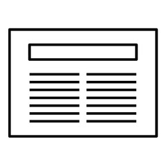 Text Presentation Layout Icon. Simple Screen Template Vector Illustration.