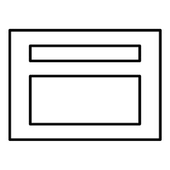 Default Layout Presentation Layout Icon. Simple Screen Template Vector Illustration.