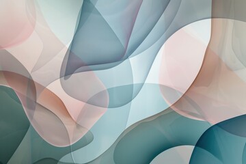 Soft Abstract Waves in Muted Colors