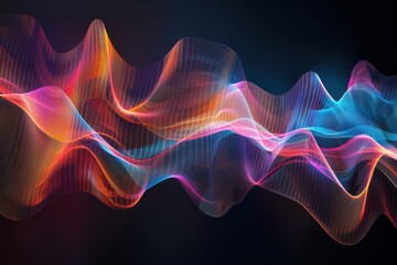 Fototapeta premium Colorful Abstract Wave Pattern with Light Effects