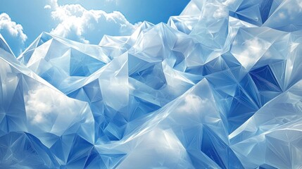 Obraz premium A vibrant abstract background featuring colorful triangles in a geometric pattern, ideal for use as a decorative wallpaper or web banner