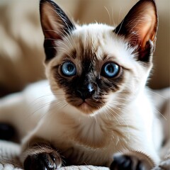 Mystical Blue Eyes: The Siamese Charm.