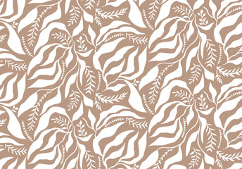 Seamless hand drawn minimal abstract organic shapes pattern. Collage contemporary print. Fashionable template for design. Design for fashion , fabric, textile, wallpaper, web, wrapping and all prints.