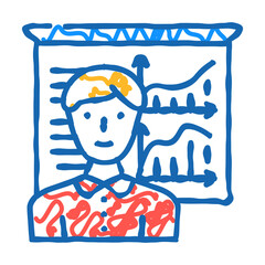 sale manager doodle icon sketch vector. sale manager sign. isolated symbol illustration