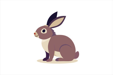  Cute Rabbit vector art illustration