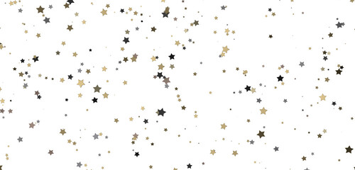 Celestial Cascades: 3D Illustration Conjures a Rainfall of Gold Stars