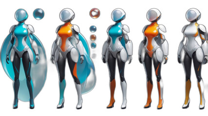 3D people standing on the crowd