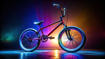 BMX Bike Isolated on White Background Perfect for Sports, Cycling, and Action Photography Projects