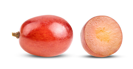 Red grapes fruit isolated on transparent png