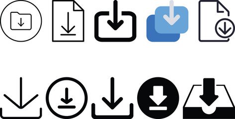 Download files icon set collection © DesignRevel