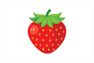 , Cute Strawberry vector art illustration
