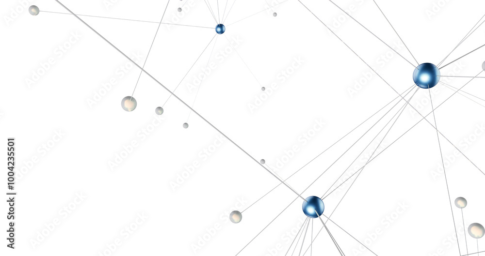 Poster Motion of digital data flow. Communication and technology network concept with moving lines and dots