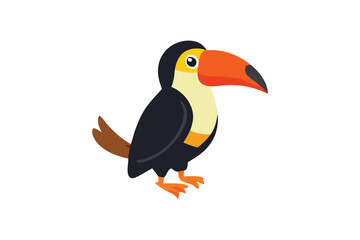 cute toucans bird vector art illustration 