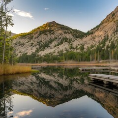 Fototapeta premium lake in the mountains