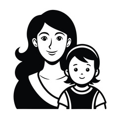 mother-holding-a-child-vector-illustration-vector