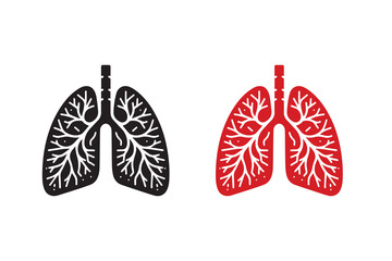 Human Lungs silhouette Illustration