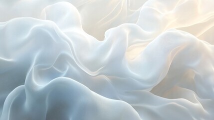 Obraz premium Soft flowing white fabric abstraction
