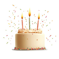 birthday cake with candles