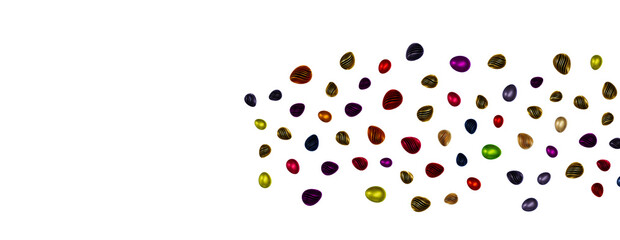 Easter colorful eggs isolated