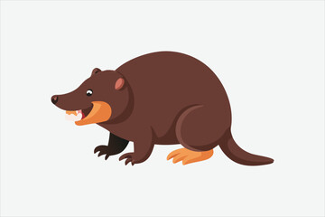  Cute Mole vector art illustration