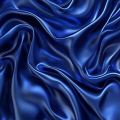 Fototapeta premium Elegant blue silk fabric texture, soft and smooth appearance, ideal for backgrounds.