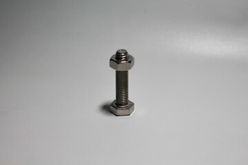 The attached nuts and bolts are chrome colored