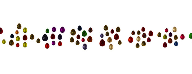 Easter colorful eggs isolated