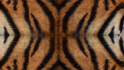 Fototapeta premium Wild Elegance: Seamless Tiger Fur Pattern