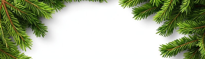 With green coniferous branches, this seamless christmas pattern is decorative and seamless