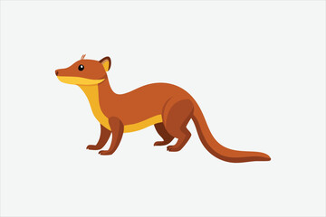  Cute Mongoose  vector art illustration