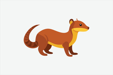 Cute Mongoose  vector art illustration