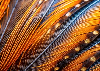 Closeup of Guinea Fowl Feather Veneer Showcasing Natural Sophistication in Stunning Wood Texture