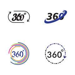 360 Degree View Related Vector Icons design