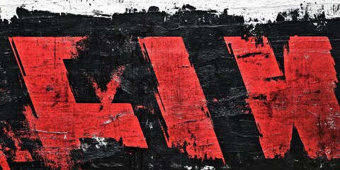 [A grunge punk poster with distressed typography in black and red], featuring textured, bold text on a rough, paper background, high resolution, high detail, 