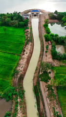 aerial view of river