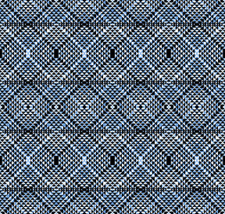 Seamless geometric mosaic pattern, mirroring design.