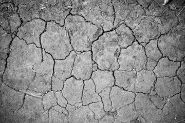 A close up of a cracked and broken surface