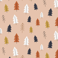Obraz premium Seamless pattern design for fabrics. New Year and Winter theme