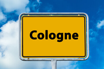 City Sign Cologne in Germany 