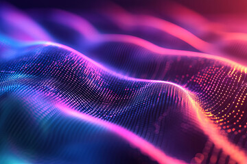 Wavy lines in a holographic gradient, symbolizing the blending of diverse data