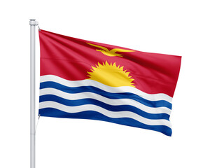 Kiribati national flag on white background.