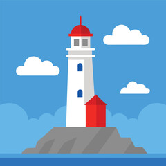 Stunning Lighthouse Vector Design.