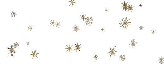 Gentle Snow Drift: Mind-Blowing 3D Illustration of Falling Holiday Snowflakes
