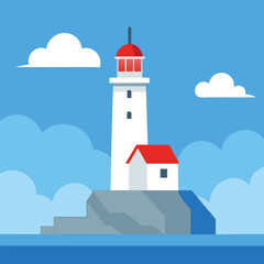 Stunning Lighthouse Vector Design.