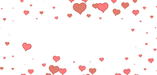 hearts on a pink background. 3d render illustration for advertising. Valentine's Day.