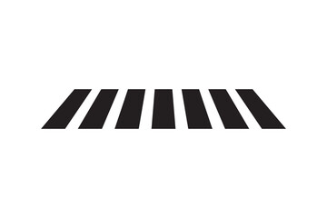 Crosswalk icon. Pedestrian crossing icon. Zebra crossing. Vector illustration